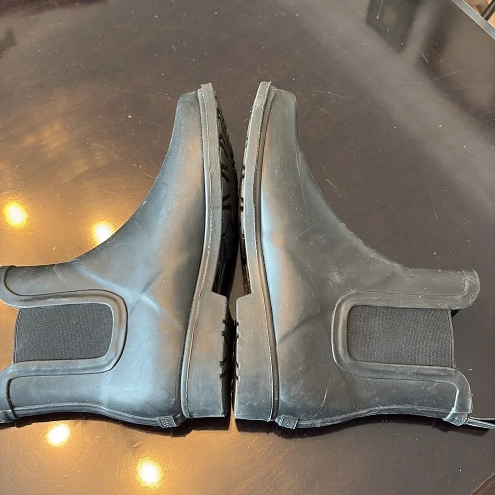 🐳 J.Crew black rain boots